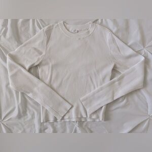 Garage White Cropped Sweater